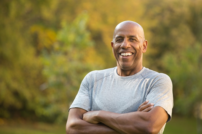 Portrait of a mature Fit African American man.