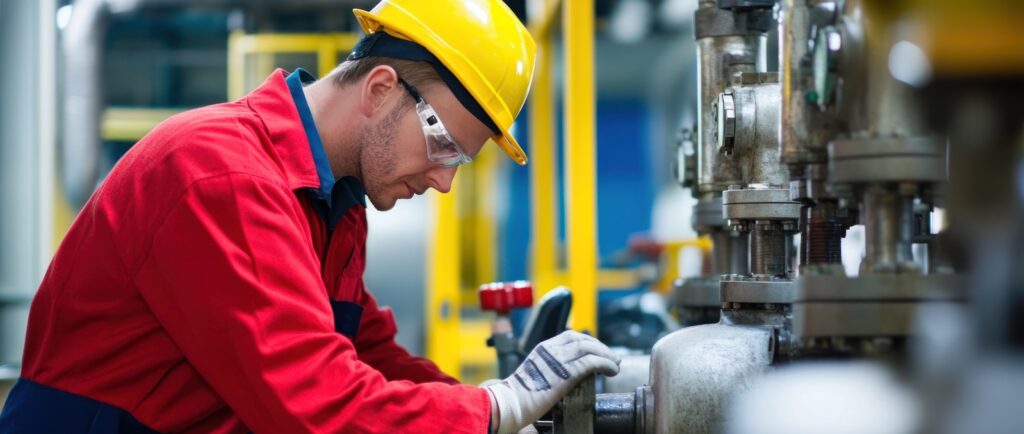 Factory worker with back pain