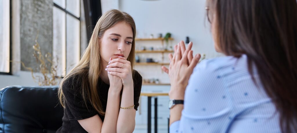 Young professional in therapy