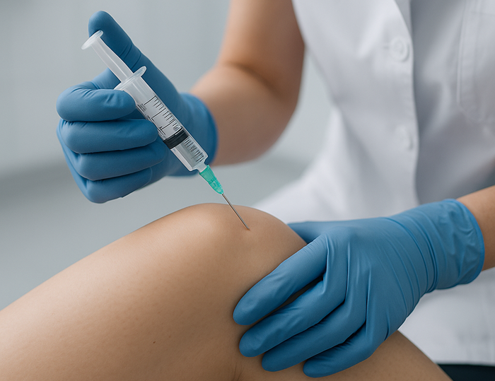 Photo of a steroid knee injection