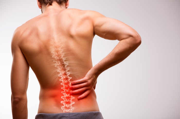 Man with lower back pain