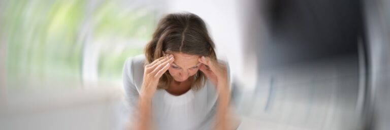 Middle age woman with headache