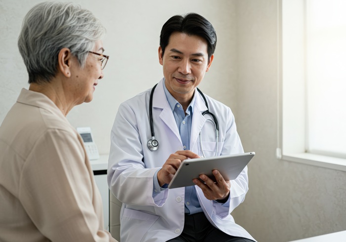 Doctor patient consultation before procedure