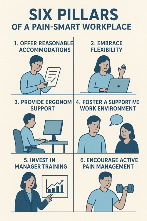 6 pillars of a pain-smart workplace