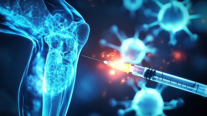 Stem cell knee injection