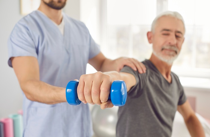 Physical therapy for a rotator cuff injury