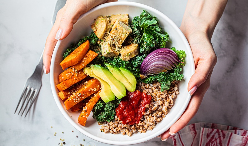 Bow of healthy foods