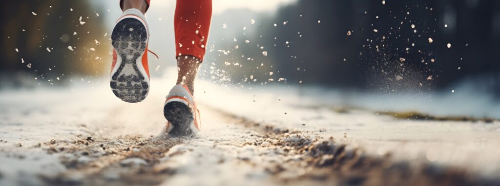 Running on a beach