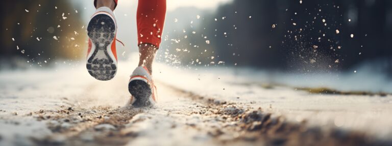 Running on a beach
