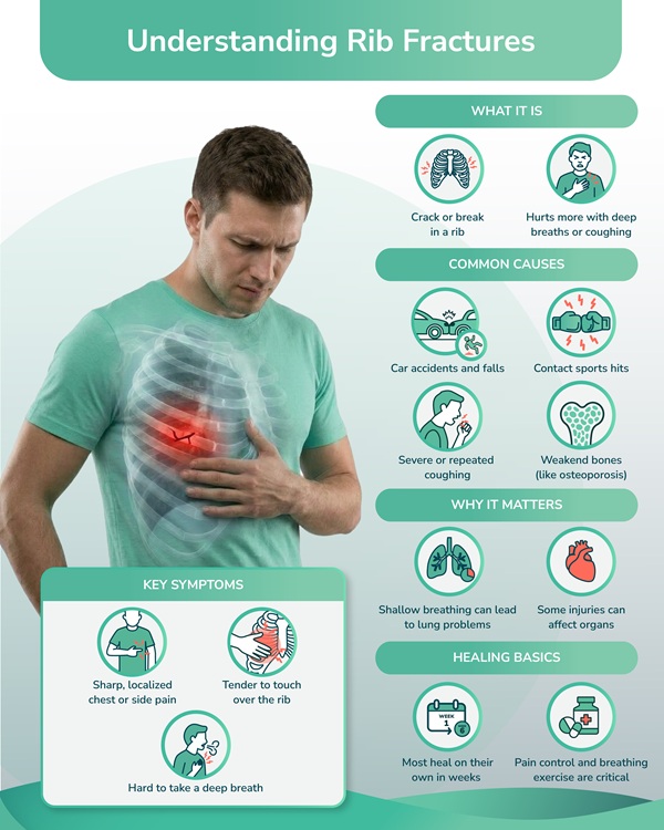 Understanding rib fractures infographic