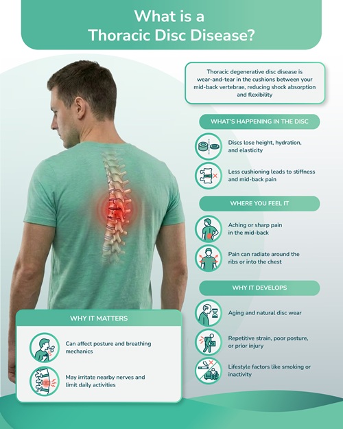 What is thoracic disc disease infographic